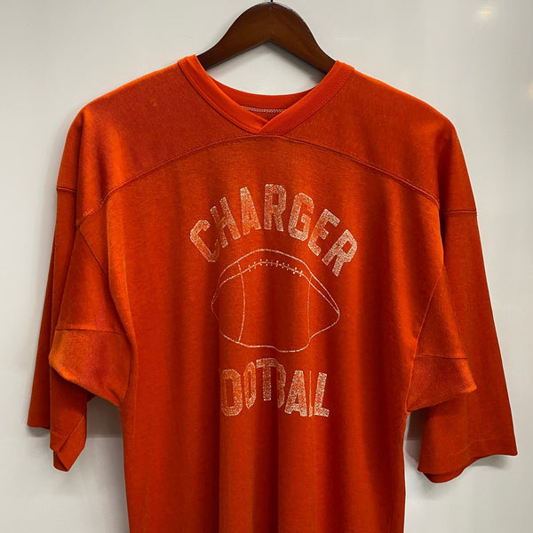 【曜日割引対象外】 チャンピオン Champion 70's 80's  フットボールtシャツ Tシャツ オレンジ 201MT-4230 VB