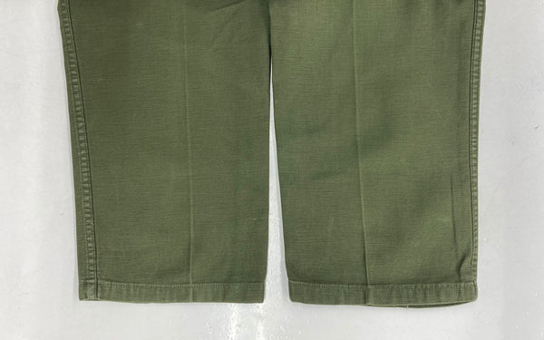 ミリタリー Military 60s 60年代 U.S.ARMY ベイカーパンツ コットンサテン OG-107 TYPE1 緑 無地 カーゴパンツ カーキ 32×33 104MB-219