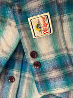ペンドルトン PENDLETON SURF PENDLETON WOOL ウール チェックシャツ シャドーチェック オンブレ ボードシャツ  ネルシャツ 開襟 オープンカラー ボックス  長袖シャツ ブルー Mサイズ 101MT-5362