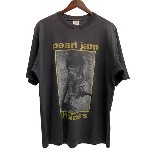 【曜日割引対象外】 ヴィンテージ vintage 90's パールジャム PEARL JAM CHOICES KIDS GUNS 1992 JERZEES USA製 Tシャツ ブラック XLサイズ 201MT-3931 VB