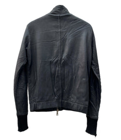 ジョルジオブラット Georgio Brato Sheep Leather Jacket シープ レザー ジャケット ラム 袖リブ ライダース バイカー アウター 黒 5222 サイズ 44 ジャケット 無地 ブラック 104MT-1294