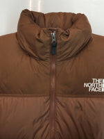 ザノースフェイス THE NORTH FACE NUPTSE DOWN VEST ヌプシ ダウン ベスト ジップアップ ツートン アウトドア アウター 茶 ND92232 ベスト ロゴ ブラウン Mサイズ 104MT-2166