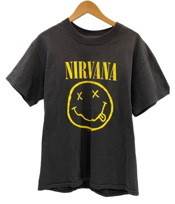 バンド band ©1992 NIRVANA ニルヴァーナ バンドTシャツ ロゴプリント 黒  Tシャツ ブラック Mサイズ 101MT-3362