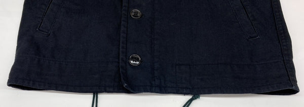 ワコマリア WACKO MARIA N-1 デッキジャケット OUTRAGEOUS INC フロントボタン ステンカラー ライトアウター バックプリント 日本製 NAVY 紺 ジャケット ロゴ ネイビー Mサイズ 104MT-1849