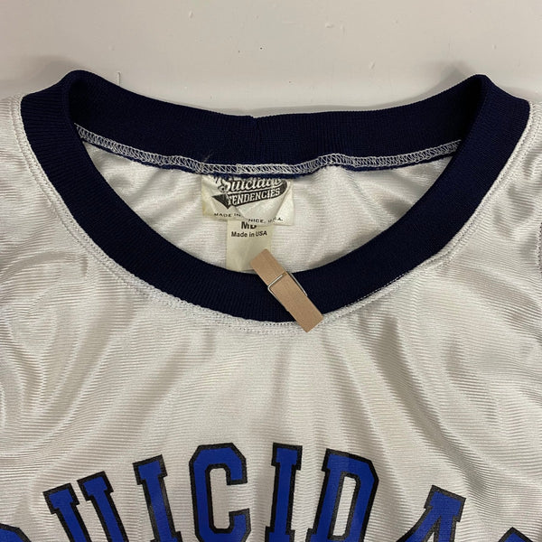 【曜日割引対象外】 ヴィンテージ vintage 90's Suicidal Tendencies バスケットジャージ ゲームシャツ USA製 ノースリーブ ホワイト Mサイズ 201MT-4409 VB