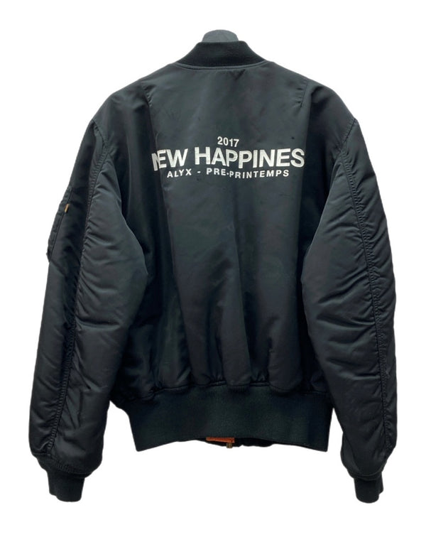 アリクス ALYX × ALPHA INDUSTRIES アルファ REVERSIBLE MA-1 JACKET リバーシブル ジャケット ボンバー フライト アウター 黒 912424 ジャケット 無地 ブラック Lサイズ 104MT-1978