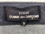コムデギャルソン COMME des GARCONS トリコ tricot 2015年製 ルック3 半袖 ダンガリー デニム クルーネック ロング ポケット インディゴ INDIGO TP-O002 ワンピース 無地 ネイビー Sサイズ 104LT-139
