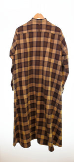 グラフペーパー Graphpaper  WOOL CHECK BAND COLLAR DRESS ワンピース 茶 GL194-60523 ワンピース ブラウン 0 103LT-58