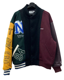 シュプリーム SUPREME × MM6 Maison Margiela メゾンマルジェラ Split Varsity Jacket スプリット バーシティ ジャケット ジャケット 刺繍 マルチカラー Lサイズ 104MT-1940