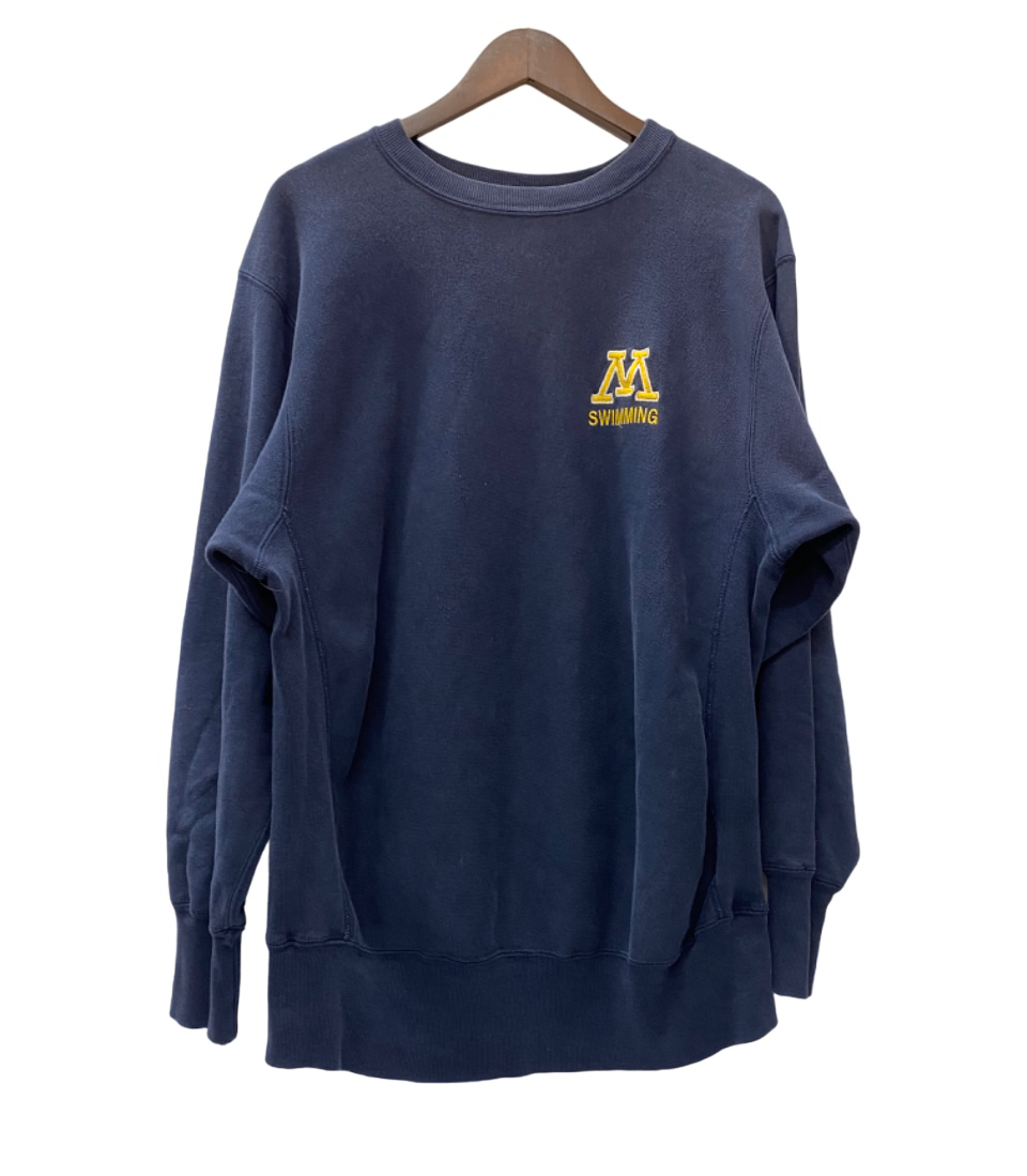 90s-00s チャンピオン リバースウィーブ スウェット XL 青刺繍タグ 極