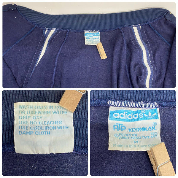 【曜日割引対象外】 アディダス adidas 80's ATP トラックジャケット USA製 ジャージ ネイビー Mサイズ 201MT-4496 VB