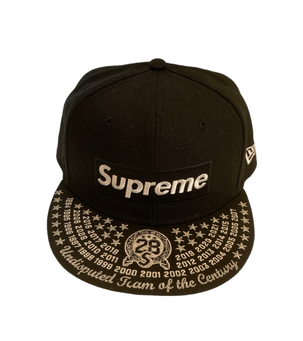 シュプリーム SUPREME 21AW Undisputed Box Logo New Era ニューエラ コラボ 帽子 メンズ帽子 キャップ ブラック 101hat-106