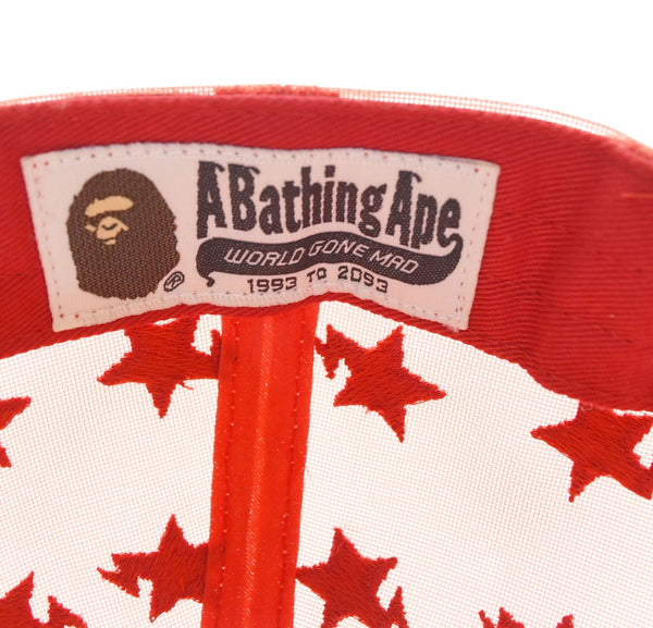 アベイシングエイプ A BATHING APE bape sta meshキャップ 001CPK801009M 帽子 メンズ帽子 キャップ レッド フリーサイズ 103H-70