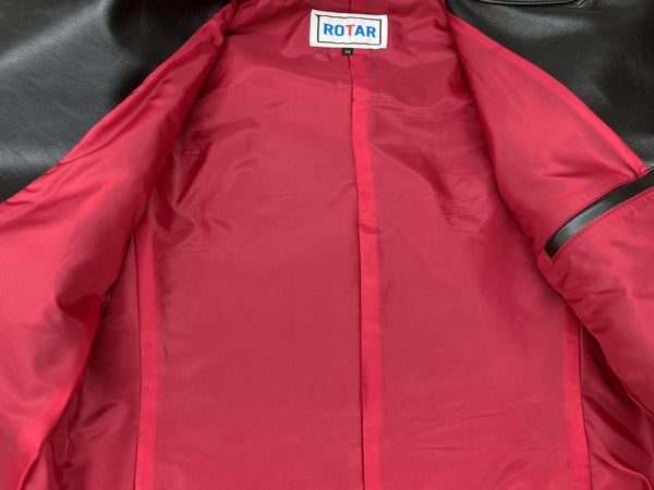 ローター ROTAR Neo RIDERS Semi Double ライダース セミ ダブル ダブルジップ バイカー レザー アウター 黒 rt1851006 ジャケット 無地 ブラック Mサイズ 104MT-1916