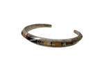 インディアンジュエリー Indian Jewelry Silver Bangle シルバー バングル wylie secatero ナバホ族 ブレスレッド 925 銀 メンズジュエリー インディアンジュエリー 総柄 シルバー 104A-71