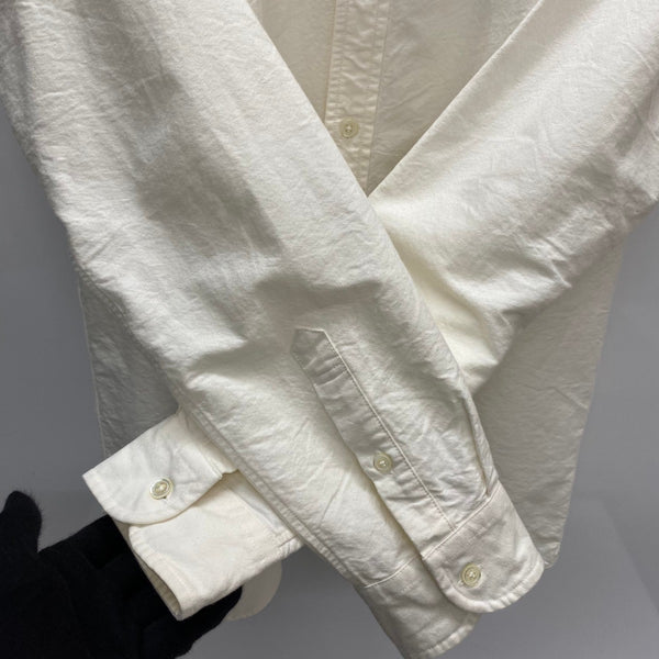 【曜日割引対象外】 ナイジェルケーボン Nigel Cabourn ブリティッシュオフィサーズシャツ 8046-00-10000 長袖シャツ ホワイト 50サイズ 201MT-4463 VB