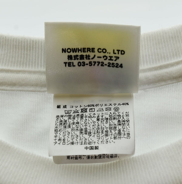 アベイシングエイプ A BATHING APE BAPE Tシャツ カットソー 半袖 ロゴ 迷彩 カモフラ柄  Tシャツ ホワイト Lサイズ 103MT-2999