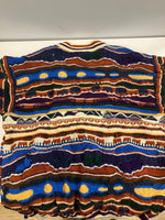 クージー COOGI 80's 80年代 白タグ 旧タグ CUGGI VINTAGE ヴィンテージ 立体ニット 3Dニット セーター クレイジーニット   カーディガン マルチカラー Mサイズ 101MT-5075