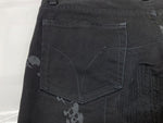 ヒステリックス HYSTERICS ローライズ ローウエスト ストレートパンツ ダメージ レース ドクロサークル 骸骨 Y2K 平成 日本製 BLACK 黒 3AP-4332 デニム スカル ブラック Sサイズ 104LB-52
