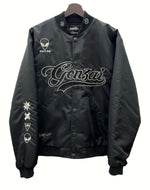 ゲンザイ genzai GENZAI NYLON STADIUM JUMPER ゲンザイ ナイロン スタジアム ジャンパー アウター ジャケット 黒 GZ1161 ジャケット ロゴ ブラック Mサイズ 104MT-875