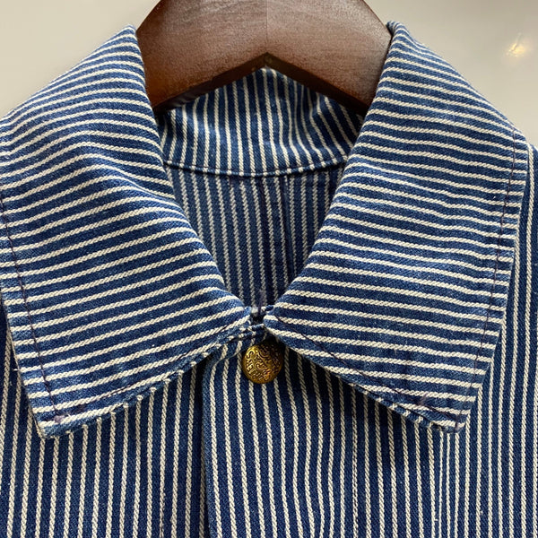 【曜日割引対象外】 ヴィンテージ vintage 60's 70's Carter's Hickory Stripe Worker Coverall ジャケット ブルー 201MT-4323 VB