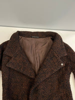 ワイズ Y's ウールコート ツイードコート  YS-J05-119 コート ブラウン サイズ3 101LT-204