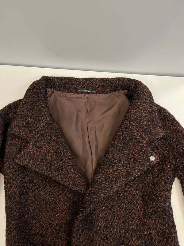 ワイズ Y's ウールコート ツイードコート  YS-J05-119 コート ブラウン サイズ3 101LT-204