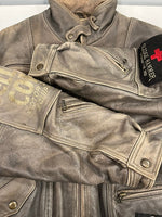 イエローコーン YeLLOW CORN レザージャケット ライダースジャケット シングルライダース バイカー バイク ツーリング 灰色 ジャケット グレー Lサイズ 101MT-5281