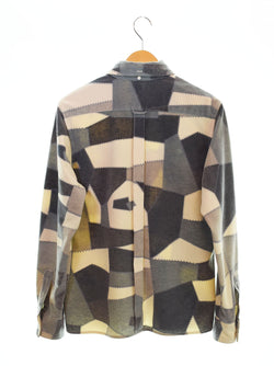 ア ベイシング エイプ A BATHING APE 総柄シャツ パッチワーク 長袖シャツ グレー Mサイズ 103MT-1779