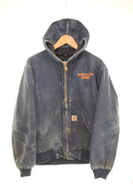 カーハート Carhartt J140 Duck Active Jacket ダックアクティブ フードジャケット ジャケット ブルー Mサイズ 103MT-3293