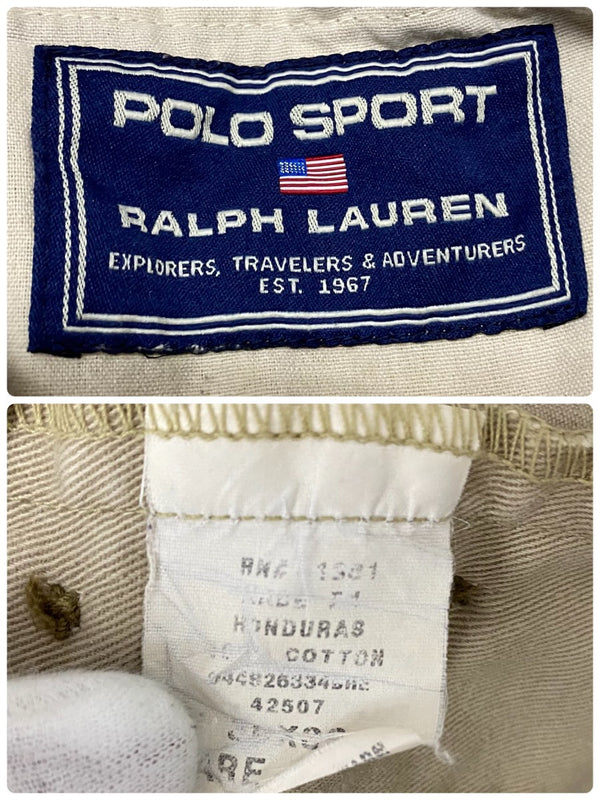 ポロスポーツ POLO SPORT 90s Cotton Chino Cargo Pants Ralph Lauren カーゴパンツ ベージュ 201MB-715