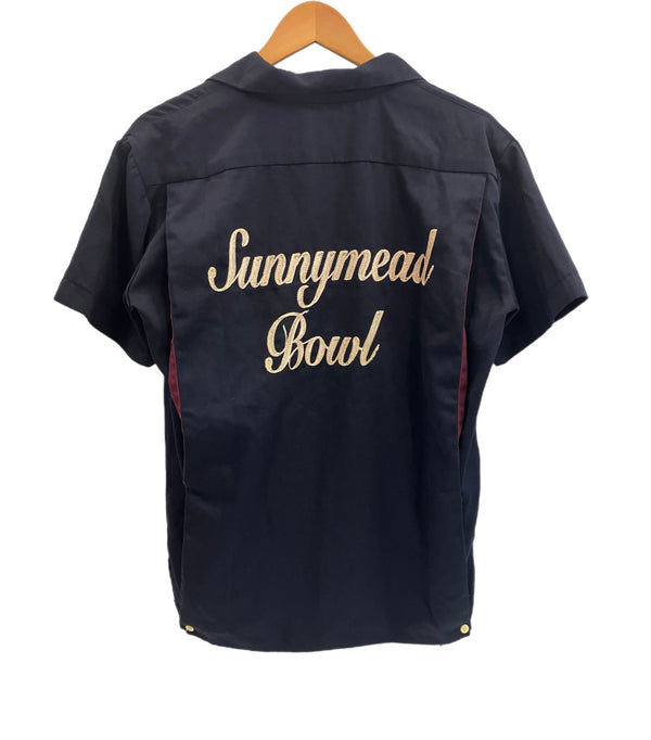 ヴィンテージ vintage 70's～ 70年代～ Zoom ズーム レーヨン ボウリングシャツ 開襟 オープンカラー ループカラー ボックス 半袖シャツ ネイビー Sサイズ 101MT-5268