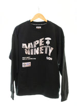 アベイシングエイプ A BATHING APE AAPE テーマクルーネックスウェット 9090 黒 AAPSWM9598XXJ スウェット ブラック Lサイズ 103MT-1701