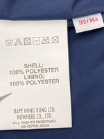 アベイシングエイプ A BATHING APE MOONFACE HOODED FLUFFY VARSITY JACKET ムーンフェイス フーディ バーシティジャケット 青 ジャケット ロゴ ブルー Lサイズ 104MT-2082