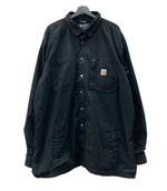 カーハート Carhartt RUGGED FLEX RELAXED FIT SHIRT JACKET シャツジャケット フリース ライナー 黒 ジャケット 無地 ブラック 2XLサイズ 104MT-1937