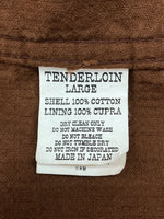 テンダーロイン TENDERLOIN L/S CORDUROY SHIRT コーデュロイ シャツ 長袖 ボタン 茶 長袖シャツ 無地 ブラウン Lサイズ 104MT-894