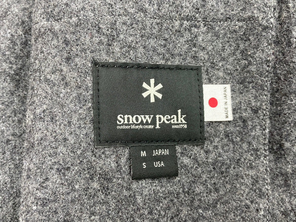 スノーピーク Snow Peak キャンピング ウール ベスト アウトドア ハーフムーン ヘリンボーン 灰色 JK-17AU103 ベスト 無地 グレー Mサイズ 104MT-698