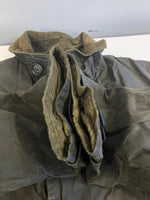 バブアー Barbour 90's 90年代 3ワラント TRENCH COAT トレンチコート ワックス コットン オイルドジャケット ロングコート VINTAGE ヴィンテージ A600 102cm コート カーキ 101MT-5455