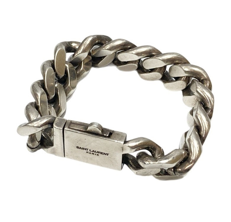 サンローラン Saint Laurent SAINT LAURENT PARIS BRACELET CARRY OVER チェーンブレスレット  喜平チェーン 銀 メンズジュエリー・アクセサリー ブレスレット シルバー 101goods-119 | 古着通販のドンドンサガール