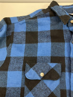 ファイブブラザー FIVE BROTHER 70's~80's 70~80年代 三角タグ ヘビーネルシャツ フランネル ヘビネル ワークシャツ バッファローチェック MADE IN USA アメリカ製 VINTAGE ヴィンテージ XL 長袖シャツ ブルー LLサイズ 101MT-5174