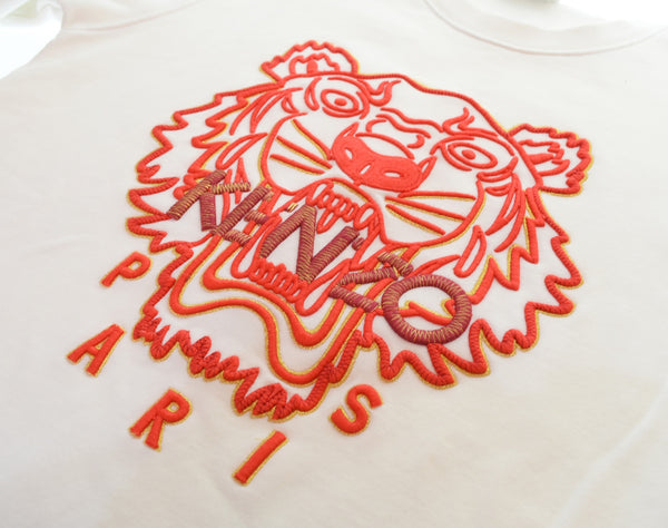 ケンゾー KENZO タイガーロゴ刺繍スウェット トラ刺繍 FC55SW120CMB スウェット ホワイト Sサイズ 103MT-3458