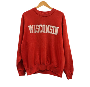 チャンピオン Champion 70's 70年代 Wisconsin ウィスコンシン大学 カレッジ プリント made in USA アメリカ製 vintage ヴィンテージ XL スウェット レッド LLサイズ 101MT-3702