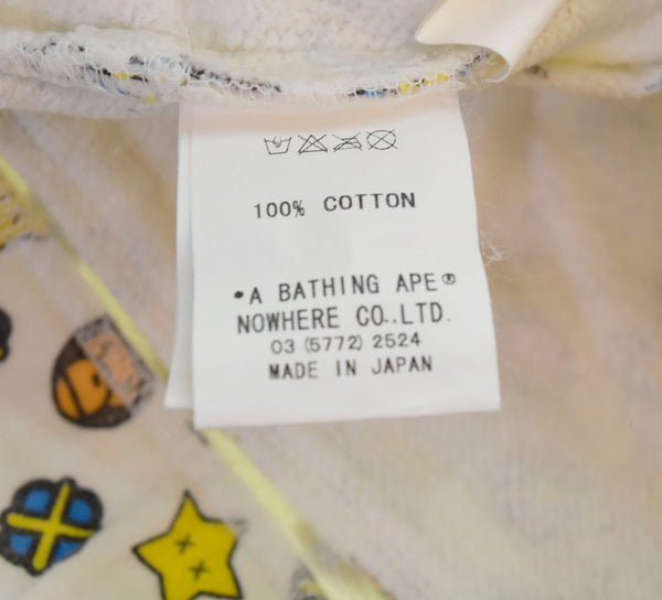 ア ベイシング エイプ  A BATHING APE KAWS カウズ milo マイロ 総柄 ハーフパンツ 白 ハーフパンツ ホワイト Lサイズ 103MB-263