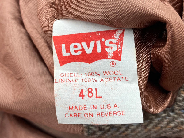リーバイス Levi's 80s 80年代 テーラードジャケット ウエスタン ヘリンボーン USA製 48 L ジャケット ストライプ ベージュ 104MT-1931