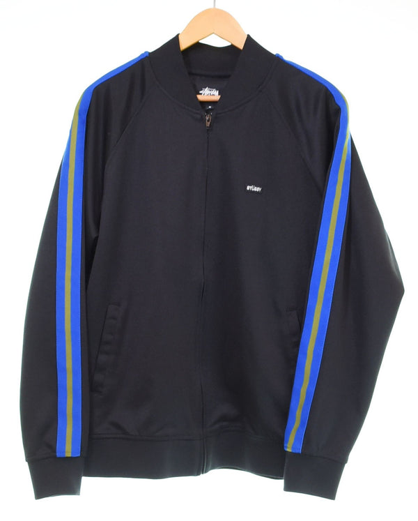 ステューシー STUSSY トラックジャケット サイドライン POLY TRACK JACKET 115400 ジャケット ブラック Mサイズ 103MT-2964