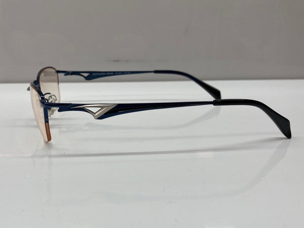 サムライ翔 SAMURAI SHO 伊達メガネ アイウェア 眼鏡 青 SP-007-Y12 眼鏡・サングラス 眼鏡 無地 ブルー 104G-46