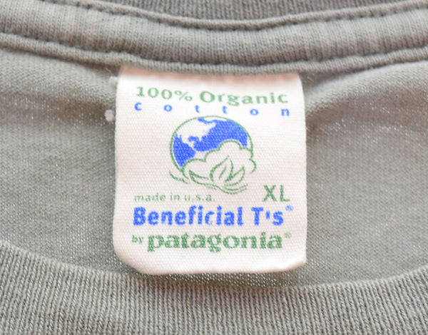 パタゴニア PATAGONIA 90s Organic cotton Benefical T's Made in USA 90's ベネフィシャルT USA製 ロンT カーキグリーン LLサイズ 103MT-3220