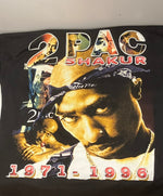 ラップTシャツ RAP-T Vintage Hip Hop Tupac 2PAC SHAKUR ONLY GOD CAN JUGE ME ヴィンテージ rap tee - Tシャツ ブラック フリーサイズ 101MT-2737