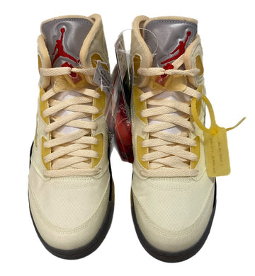 ジョーダン JORDAN Off-White × Nike Air Jordan 5 Sail オフホワイト × ナイキ エアジョーダン5 セイル エクリュ DH8565-100 メンズ靴 スニーカー ホワイト系 28.5cm 101-shoes1760