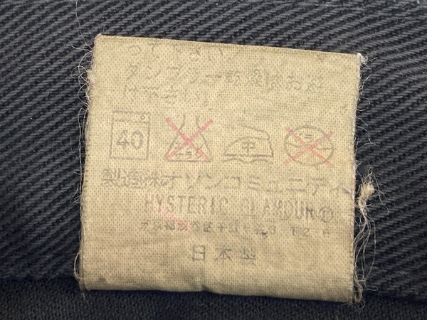 ヒステリックス HYSTERICS ローライズ ローウエスト ストレートパンツ ダメージ レース ドクロサークル 骸骨 Y2K 平成 日本製 BLACK 黒 3AP-4332 デニム スカル ブラック Sサイズ 104LB-52